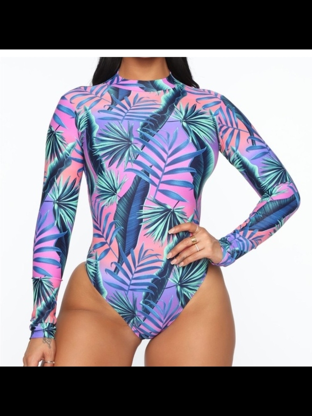 Fashion Nova Women's Swimsuit, Multi color (Size 1X) - Picture 3 of 7